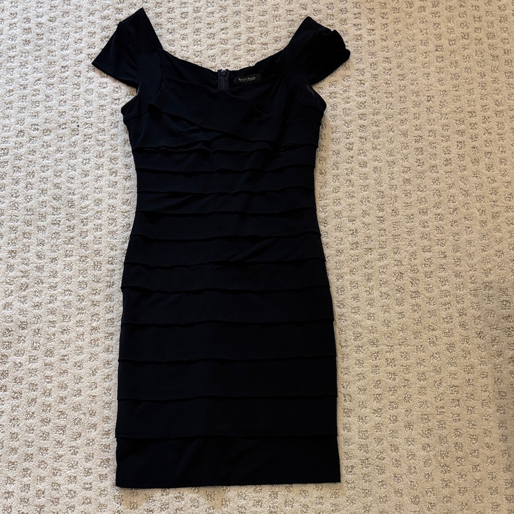 White House Black Market Elegant Black Mini Dress